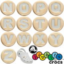 ＼最大1000円OFFクーポン有 5/1迄／クロックス crocs ジビッツ Jibbitz ゴールドレター アクセサリー シューチャーム ラバークロック用アクセサリー アルファベット N～Z あす楽 evid o-sg