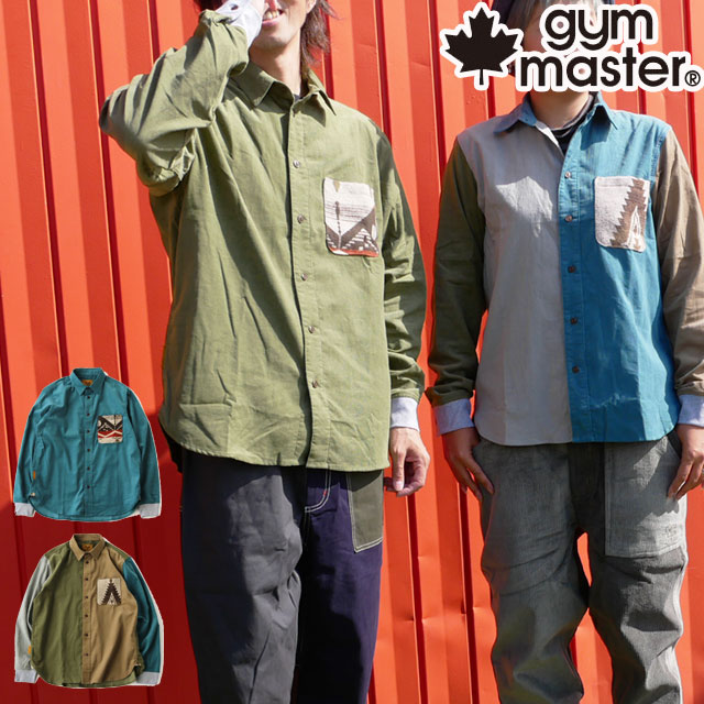 \ポイント7倍 12/1迄/ジムマスター gymmaster メンズ レディース ジャガードポケットコーデュロイシャツ G718660 カジュアルシャツ レギュ...