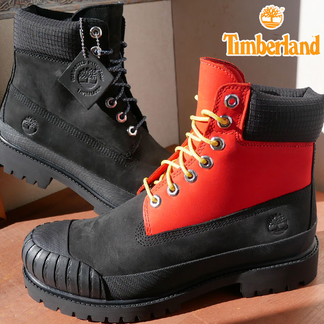 ＼最大5%クーポン有 5/12迄／ティンバーランド Timberland メンズ ブーツ プレミアム 6インチ ウォータープルーフブーツ 防水 ショートブーツ カジュアルシューズ 靴 TB0A2KEC MDオレンジ TB0A2KEN ブラック 黒 送料無料 あす楽 evid