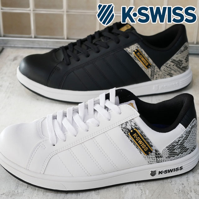 ケースイス K-SWISS メンズ レディース スニーカー KS300 SNK ローカット カジュアルシューズ 靴 1KS044 ブラック/スネーク 黒 1KS043 ホワイト/スネーク 白 スネーク柄 蛇柄 送料無料 あす楽 evid