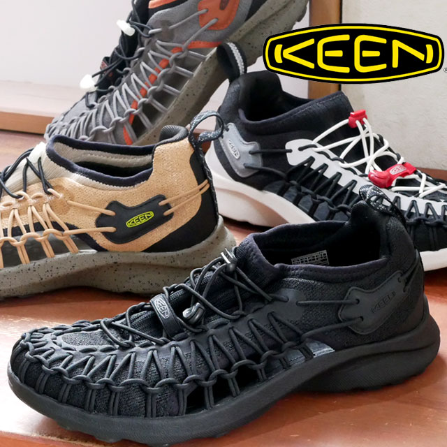 楽天亀田屋本店＼ポイント6倍 6/2迄／キーン KEEN メンズ サンダル ユニーク スニーク スポーツサンダル スポサン オープンエアスニーカー アウトドア 靴 1026022 ブラックベアー 1026020 ドウ/サファリ 1022377 ブラック 黒 1026021 スチールグレー 送料無料 あす楽 evid