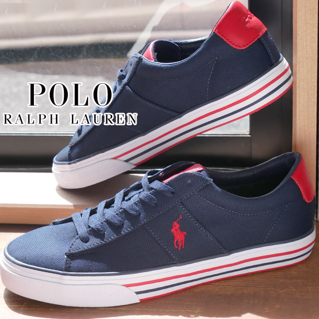 ポロ ラルフローレン POLO RALPH LAUREN メンズ スニーカー セイヤー-SK-VLC キャンバススニーカー カジュアルシューズ ローカット RB86 ネイビー 紐靴 送料無料 evid