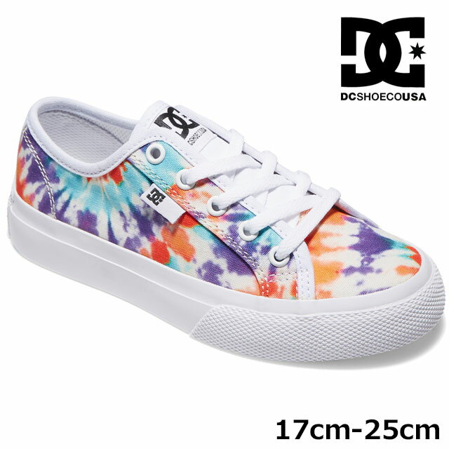 ＼7％クーポン有 4/25限定／ディーシーシューズ 男の子 女の子 子供靴 キッズ ジュニア スニーカー マニュアル ローカット カジュアルシューズ 紐靴 タイダイ柄 DK221005 TIE プライマリータイダイ DC SHOES 送料無料 最強翌日配送 evid