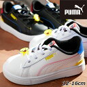 【ポイント8倍】【送料無料】プーマ PUMA 男の子 女の子 子供靴 ベビー キッズ スニーカー スマイリーワールド サーブ プロ SW AC Inf スマイリー コラボモデル ローカット ベビーシューズ スマイル ニコちゃん 384490 01 ホワイト 白 02 ブラック 黒 【あす楽】evid