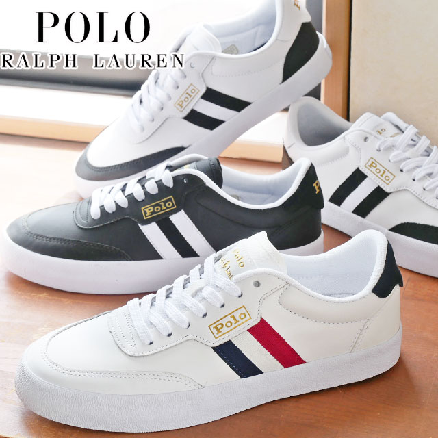 ポロ ラルフローレン スニーカー メンズ ＼ポイント8倍 5/15～／ポロ ラルフローレン POLO RALPH LAUREN スニーカー メンズ コート VLC-SK-VLC カジュアルシューズ レザースニーカー ローカット 白 ホワイト/トリコ ホワイト/ブラック ブラック/ホワイト RB81 送料無料 あす楽 evid