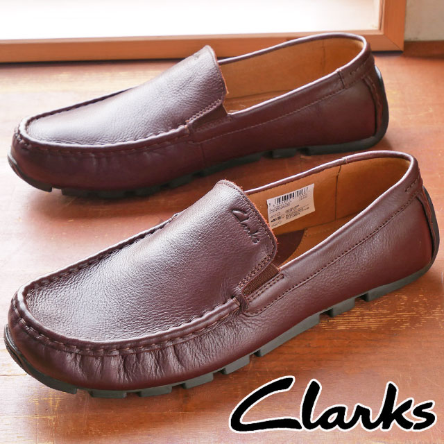 楽天亀田屋本店＼最大1000円引きクーポン有 6/8迄／クラークス Clarks メンズ 靴 カジュアルシューズ スリッポン オズウィック プレーン カジュアルシューズ ローカット 本革 靴 レザーシューズ ダークタンレザー 26166683 送料無料 あす楽 evid