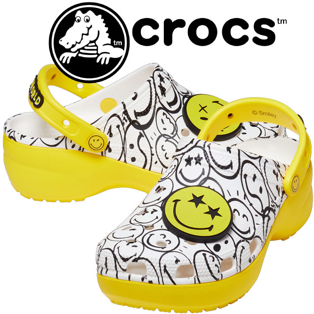 クロックス crocs メンズ レディース サンダル クラシック プラットフォーム スマイリー ワー ...