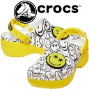 クロックス crocs メンズ レディース サンダル クラシック プラットフォーム スマイリー ワールドチャーム クロッグ w 厚底サンダル ウェッジヒール 207980 94S ホワイト/マルチ スマイル ニコちゃんマーク テレワーク 送料無料 あす楽 ≪11000円 福袋対象商品≫ evid2