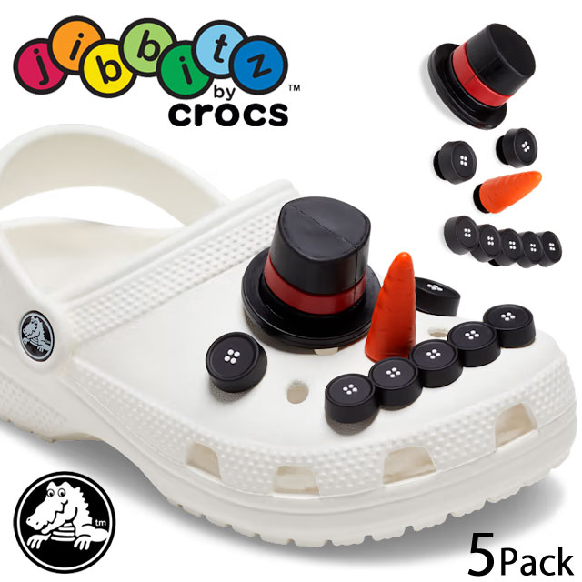 ＼ポイント8倍 5/25～／クロックス crocs ジビッツ メイク ユア オウン スノーマン 5パック 5-Pack ア..