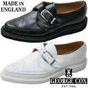 ■商品説明 ジョージコックス GEORGE　COX メンズ 厚底 レザーシューズ 031(WHITE)040(BLACK)ジョージコックス社は、1906年、創業者ジョージ・ジェイムス・コックスによってイギリスノーザンプトンに設立されました。名立たるパンクスやロックミュージシャン、デザイナー達に愛用されながら、様々な時代背景のなかでカルチャーを彩ったヒストリカルなブランド、George Cox（ジョージコックス）は、今もなお、若者の心を魅了して離しません。こちらは The Clashのジョー・ストラマー愛用のモデル。つま先のとがったインパクトあるこのモデルは数多くのミュージシャンなどにも愛されたモデルであります。【検索用キーワード】26cm 26.0cm 27cm 27.0cm 28cm 28.0cm26センチ 26.0センチ 27センチ 27.0センチ 28センチ 28.0センチ26cm 26．0cm 27cm 27．0cm 28cm 28．0cm26センチ 26．0センチ 27センチ 27．0センチ 28センチ 28．0センチタウンユース 街履き ギフト プレゼント 贈り物 誕生日 バースデー クリスマス バレンタイン ホワイトデーパンク パンキッシュ ホワイト シロ 白 クロ ブラック 黒 お出掛け英国製 ブリティッシュロック クリーパーズ The Clash クラッシュ ジョー・ストラマー ■サイズ選びにお悩みの方　サイズ目安 こちらの靴の場合 　UK8(約27.0cm)が丁度いいサイズでした。 ■サイズ目安について■ 目安として当店スタッフが着用した感じでの値です。 足のサイズが同じでも、骨格や肉付きで 最適な靴サイズが異なったり、『丁度良い』と感じるサイズに 個人差があるためあくまでも目安としてご利用ください。 ■素材 アッパー：スムースレザー ソール：EVA ■商品カテゴリ GEORGE　COX　ジョージコックス はこちら メンズ カジュアル はこちら メーカー希望小売価格はメーカーカタログに基づいて掲載しています QQDBC　　「HU」ジョージコックス GEORGE　COX ジョージコックス社は、1906年、創業者ジョージ・ジェイムス・コックスによって イギリスノーザンプトンに設立されました。 名立たるパンクスやロックミュージシャン、デザイナー達に愛用されながら、 様々な時代背景のなかでカルチャーを彩ったヒストリカルなブランド、 George Cox（ジョージコックス）は、今もなお、若者の心を魅了して離しません。 こちらは The Clashのジョー・ストラマー愛用のモデル。 つま先のとがったインパクトあるこのモデルは 数多くのミュージシャンなどにも愛されたモデルであります。 ■商品カテゴリ GEORGE　COX　ジョージコックス はこちら メンズ カジュアル はこちら