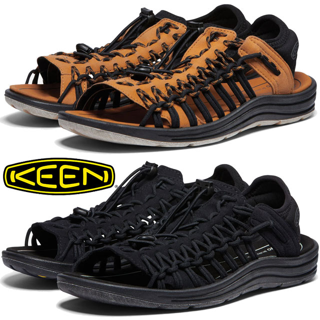 楽天亀田屋本店＼ポイント6倍 6/2迄／キーン KEEN サンダル メンズ ユニーク 2 OT スポーツサンダル スポサン アウトドア 1027290 ブラック/ブラック1027287 ブラック/カリー オープンエアスニーカー 靴 スライド 2way 送料無料 あす楽 evid