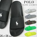 ポロ ラルフローレン POLO RALPH LAUREN メンズ サンダル ポロスライド-SN-SLI スライドサンダル シャワーサンダル シャワサン カジュアルシューズ P41A ブラック 黒 ホワイト 白 グレー ダークグリーン柄 グリーン イエロー 靴 送料無料 あす楽 evid