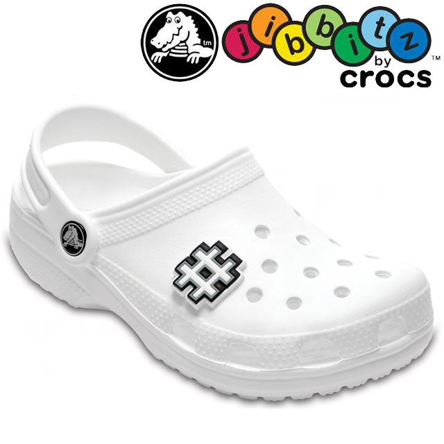 ＼ポイント8倍 5/25～／クロックス crocs ジビッツ Jibbitz ハッシュタグ アクセサリー シューチャーム..