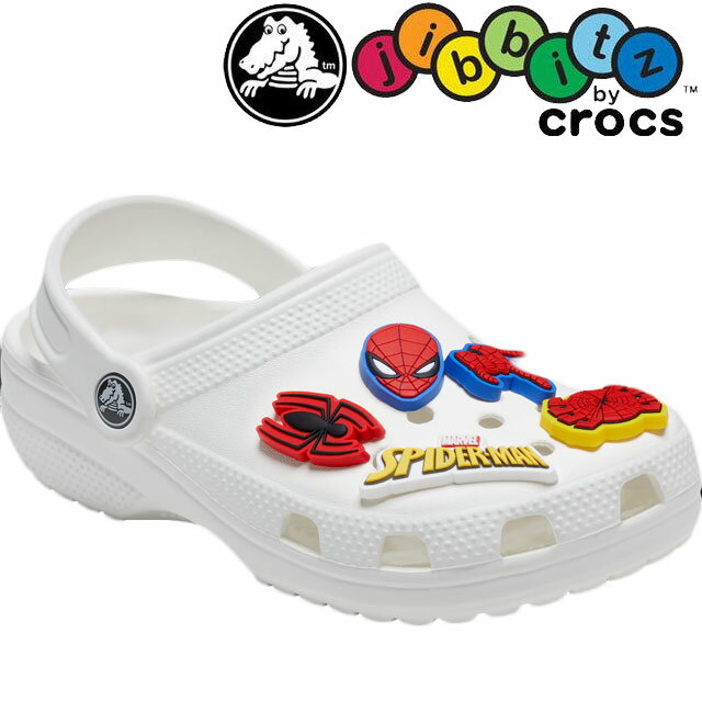 ＼ポイント8倍 5/25～／クロックス crocs ジビッツ Jibbitz スパイダーマン 5Pack 5個セット アクセサ..