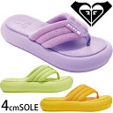 \ポイント8倍 5/11迄/ロキシー ROXY ボリュームソール サンダル レディース ラッド ウィークエンド パイル トングサンダル 厚底 ビーチサンダル ビ...