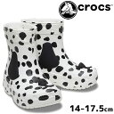 クロックス 男の子 女の子 子供靴 キッズ ベビー レインブーツ クラシック アイアム ダルメシアンブーツ t キッズブーツ レインシューズ カジュアルシューズ...