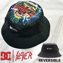 \5%クーポン有/ディーシーシューズ DC SHOES メンズ レディース 帽子 スレイヤー リバーシブル バケットハット バケハ SLAYER コラボ ぼうし アパレル DHT236268 ブラック 黒 コブラ 総柄 小物 送料無料 evid |2