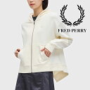 フレッドペリー パーカー レディース フレッドペリー FRED PERRY パーカー レディース G7130 フィッシュテールヘム フーデッド スウェットシャツ 上着 トップス トレーナー フード付き ジップアップパーカー ロゴ ワンポイント 刺繍 きなり あす楽 送料無料 evid