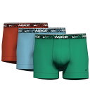 \5%クーポン有/ナイキ パンツ メンズ TRUNK 3PK ボクサーパンツ 3枚セット トランクス 3枚組 下着 アンダーウェア インナー KE1008 0PJ レッド/ブルー/グリーン NIKE 送料無料 最強翌日配送 evid