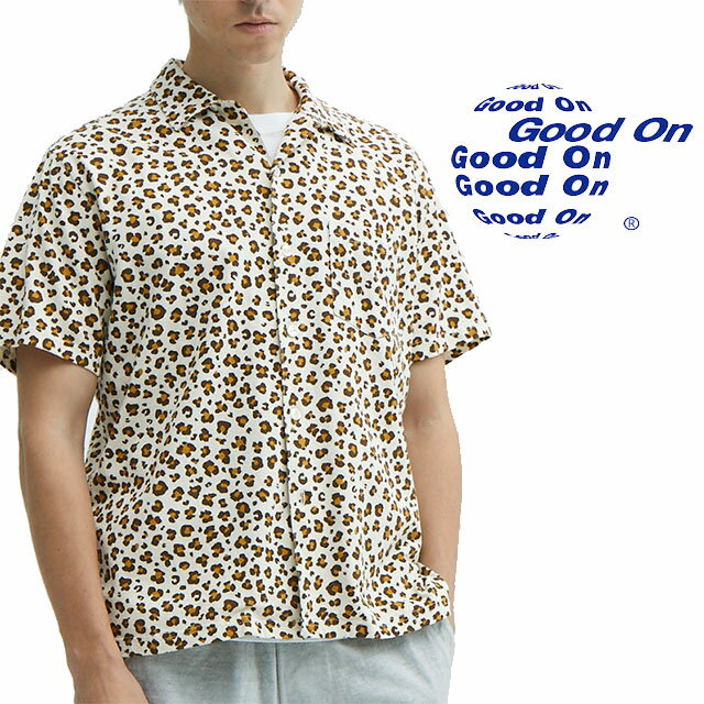 \ポイント7倍 12/1迄/グッドオン レオパードショートスリーブオープンTシャツ メンズ GOST2409 半袖シャツ トップス ヒョウ柄 カジュアル 総柄 ...