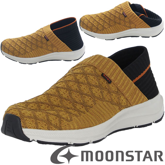 \ポイント7倍 11/27 1:59迄/ムーンスター スリッポン メンズ シナジークッション ローカット スニーカー 3WAY 踵を踏める 軽量 ワイド設計 3...