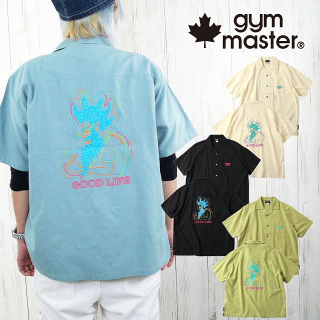 \ポイント7倍 12/1迄/ジムマスター 半袖シャツ メンズ G521718 GOOD LIFE刺繍シャツ レディース 開襟シャツ オープンシャツ 襟付き 刺繍...