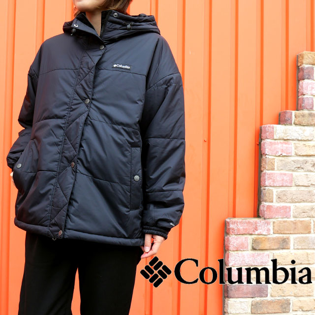 コロンビア ダウンジャケット レディース PL1388 ウィメンズハイナリバーインサレーテッドジャケット ウェア アウター トップス 上着 長袖 撥水 防水 保温 中綿 アウトドア アパレル 黒 最強翌日配送 送料無料 evid