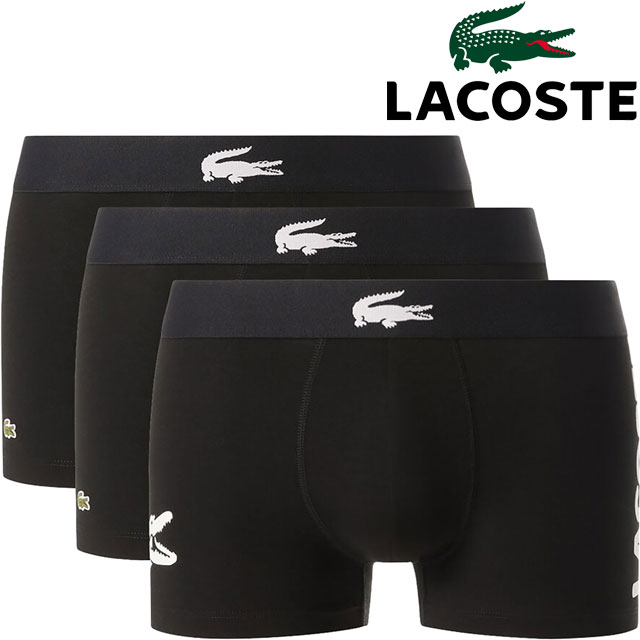 ラコステ ボクサーパンツ メンズ 5H1291 3パックストレッチコットントランクショーツ パンツ 下着 3枚..