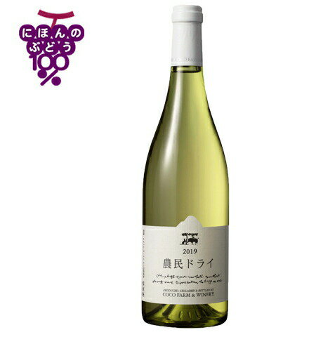 【あす楽】【地域貢献】ココ・ファーム・ワイナリー 2020 農民ドライ 750ml COCOFARM&WINERY 栃木県 足利市 日本ワイン 国産ブドウ ミュラートゥルガウ シャルドネ シンプル 和食 白ワイン 辛口 ココファーム