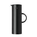 Stelton EM77 バキュームジャグ1L ブラック 世界中 ベストセラー 二重構造 ガラスボトル 保温効果 保冷効果 シンプル デザイン 北欧 キッチン ダイニング エリック・マグヌッセン デンマーク ステルトン