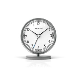 【新入荷】BERING Classic Table Clock 90096-045R ホワイト×シルバー ベーリング 置き時計 目覚まし時計 壁掛け時計 テーブルクロック アラーム機能 シンプル モダン インテリア デンマーク 北欧 ノルディック デザイン 家具 雑貨 ギフト 3年保証 専用ケース付
