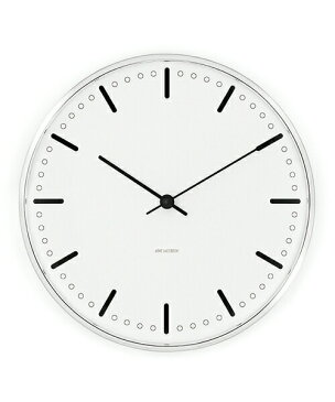 【ポイント5倍設定中！】ARNE JACOBSEN Wall Clock CityHall 210mm アルネヤコブセン 壁掛け時計 シティホール ルードブレ市庁舎 ウォールクロック ROSENDAHL 磨き抜かれたポリッシュケース 緻密 ミニマリズム クール シンプル デザイン モダニズム 北欧 ギフト ヤコブセン