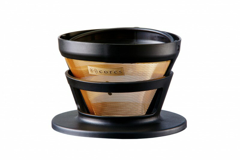 Cores コレス ゴールドフィルター C246BK 2〜4杯用 純金メッキ コーヒーフィルター 豆本来の特徴 ダイレクトに抽出 化学変化に強い 味と香りに影響が少ない 新鮮で良質のコーヒー向け おしゃれ コーヒーグッズ カフェ ペーパーフィルター不要 環境 サステナブル SDGS
