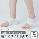 ★期間限定タイムセール★ シークレット インソール 身長 2.5cm 3.5cm アップ 男女兼用 メンズ シリコン 綿 靴下 かかと 滑りに 快適くい かかとカバー シークレットブーツ シークレットソックス ヒール ハーフ シリコンソックス アーチサポート 土踏まず スニーカー