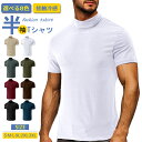 【期間限定2960円→1980円】Tシャツ メンズ 半袖 ハイネック モックネック 無地 リスム トップス 大きいサイズあり 夏 サマー tシャツ 快適 シンプル ソリッドカラー お洒落 お出かけ サマーTシャツ 普段使い カラバリ豊富 紳士服 男性 スリム スポーティ