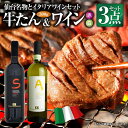 【絶品牛たんとワインのマリアージュ】 仙台名産 厚切り 牛たん & イタリアワイン赤白2本 3点セット イタリア アルバーナ サンジョヴェーゼ マリアージュ ペ...