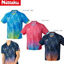 ニッタク Nittaku スカイスコープシャツ NW-2214 卓球 メンズ レディース 練習用 ユニフォーム ゲームウェア 男女兼用 吸水速乾 伸縮 ブルー ...