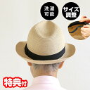 洗える ブレードハット 男性 メンズ 帽子 洗濯 ハット サイズ調整 普段使い カジュアル お洒落 ストローハット 日光 日よけ 軽量 風通し 夏 屋外 炎天下...