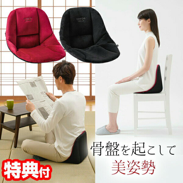 【選ぶ景品付き】 コシオスプレミアム 骨盤矯正クッション ボードクッション 座椅子 美姿勢 背筋 骨盤 お尻 腰押す 男女兼用 背筋 S字ライン 美しい姿勢 前傾 ハイバック 骨盤矯正 骨盤ケア 骨盤補正 オフィスワーク テレワーク 車 運転 cosios コシオス pre