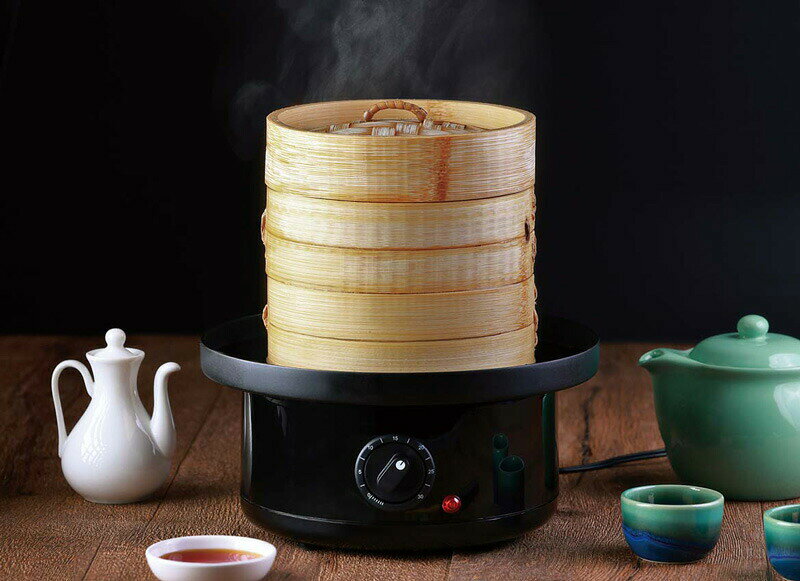 【選ぶ景品】 ライソン 冷凍食品用せいろ蒸し器 点心爛漫 2段式 レシピ付き LITHON...
