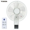 【選ぶ景品】 ユアサ YUASA 壁掛け扇風機 YKW-380EFR-W リモコン付き 壁掛扇風機 サーキュレーター 壁かけ扇風機 壁扇風機 30cm 5枚羽根...