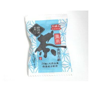 お試し価格 御1人様1個限り 洗顔石鹸 茶石鹸 さっぱりタイプ お茶石鹸 泡立てネット付 濃密な泡立ち お茶せっけん 静岡茶セッケン