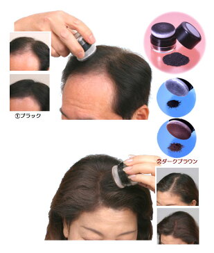 3特典【送料無料+お米+ポイント】　トミーリッチ　ヘアーファンデーション　ミクロの粉の白髪かくし　気になるところにサッと使える　シャンプーでカンタンに落とせます　ヘアファンデーション