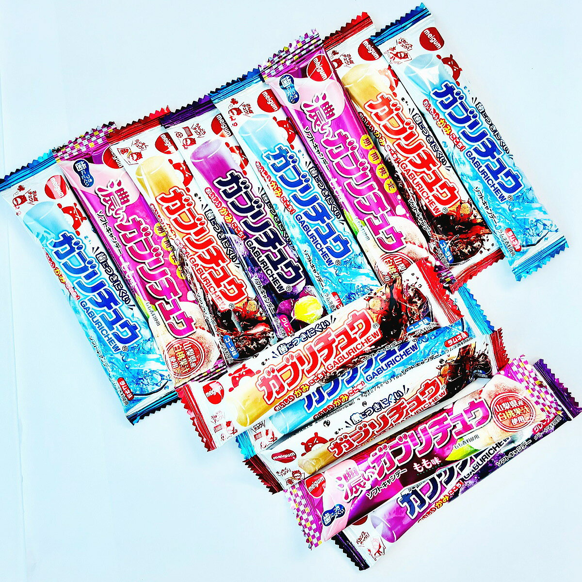 亀のすけの【ゆうパケットメール便送料無料】明治チューイング 季節限定 ガブリチュウ 4種類 合計20本 セット【 お祭り イベント お菓子 大量 お菓子 詰め合わせ お試し ポイント消化 プレゼント 子供 景品 個包装】｜アングル2