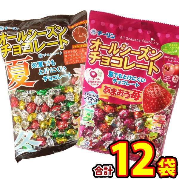 【あす楽対応】【送料無料】チーリン オールシーズンチョコ　2種類 合計12袋セット【業務用 大量 駄菓子 詰め合わせ …