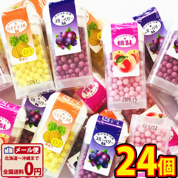 【ゆうパケットメール便送料無料】オリオン ミンツトリオ 1個（8g）×24個【業務用 大量 駄菓子 お菓子 詰め合わせ 個包装 プレゼント 子供 景品 イベント ポイント消化】