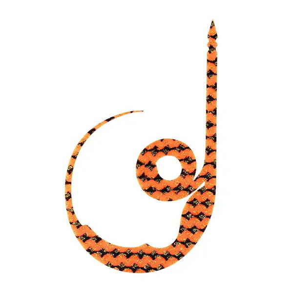 START [2] シリコンネクタイ マジくるカーリー #03 オレンジゼブラ MKC-03 (N5)