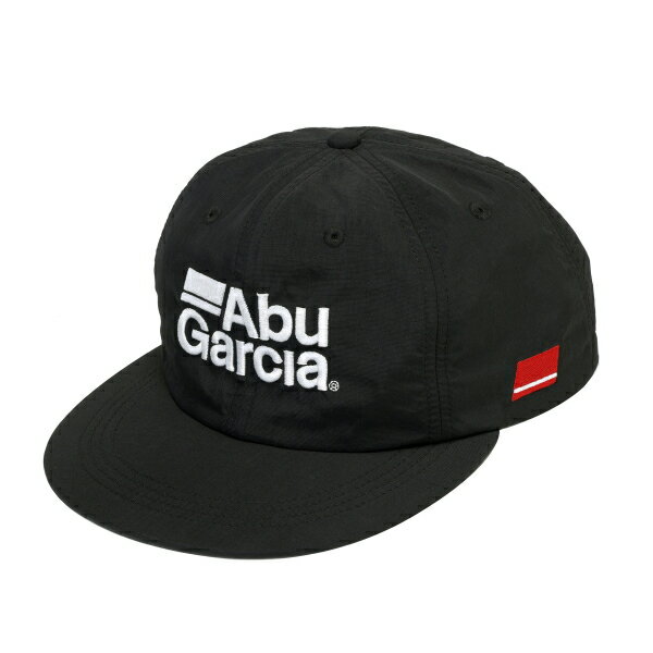 アブガルシア [90] 25 ナイロン フラットビル キャップ ブラック