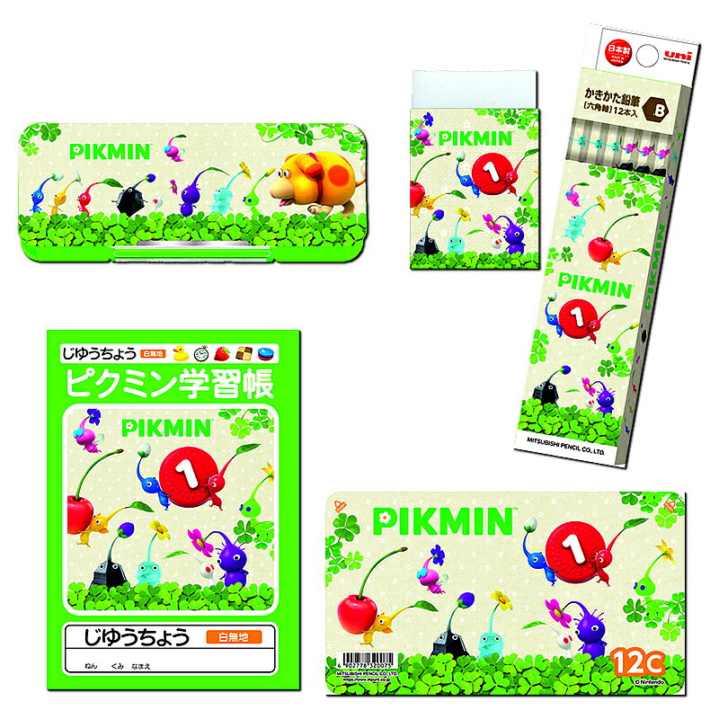 ピクミン4[Pikmin4]鉛筆B＋色鉛筆12色5点文具セット(26pkm-B+12c-5set)
