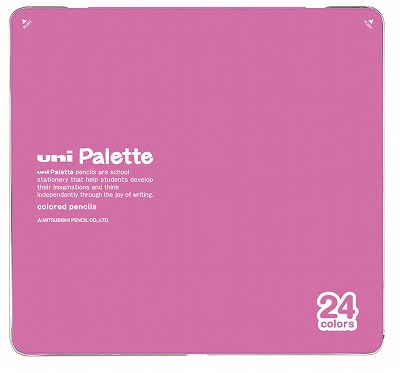 ユニパレット・uni Palette(PLT）色鉛筆 880級・24色・ピンク(K88024CPLT.13）【鉛筆名入れ無料】